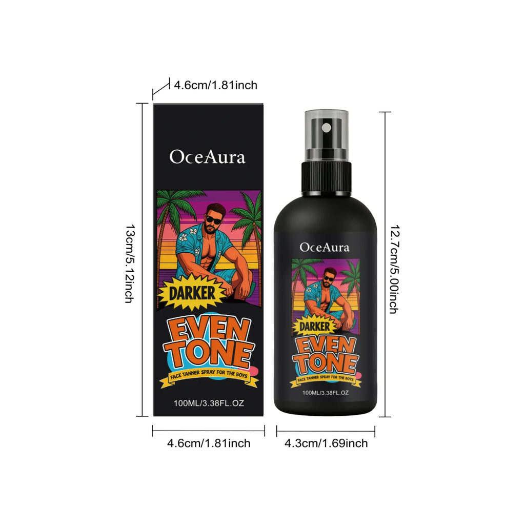Men Tanning Spray Natural Bronzer Beautiful Black Tone Enhance Skin Melanin Moisturizing Self Tanner Essence Spray For Face Body