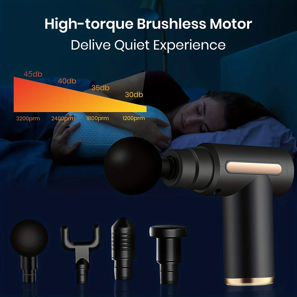 Pistolet de massage fascia 30 vitesses – Relaxation musculaire profonde, Silencieux & Rechargeable USB-C