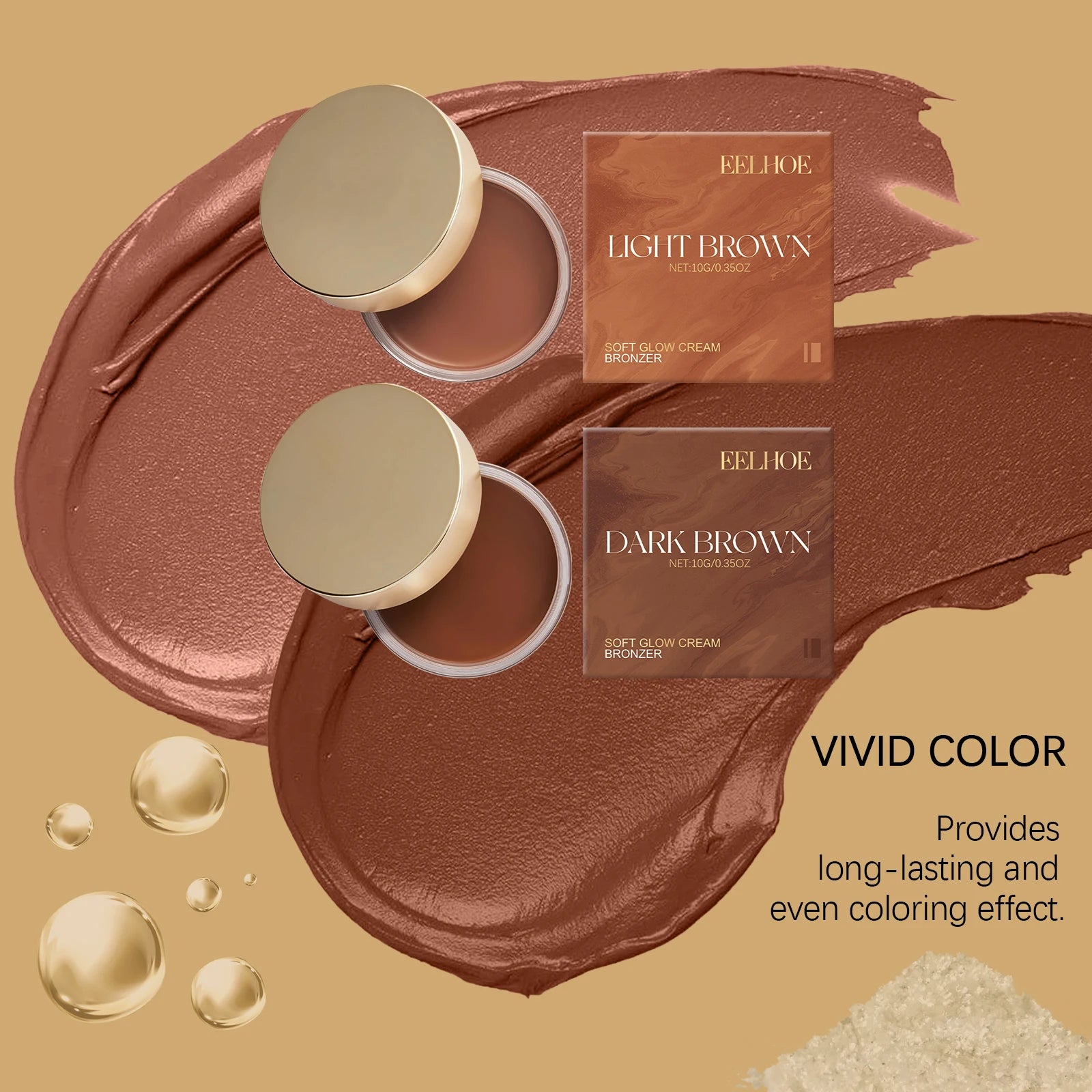 Crème autobronzante & bronzer corps – Hâle naturel sans soleil, Hydratante & Longue durée