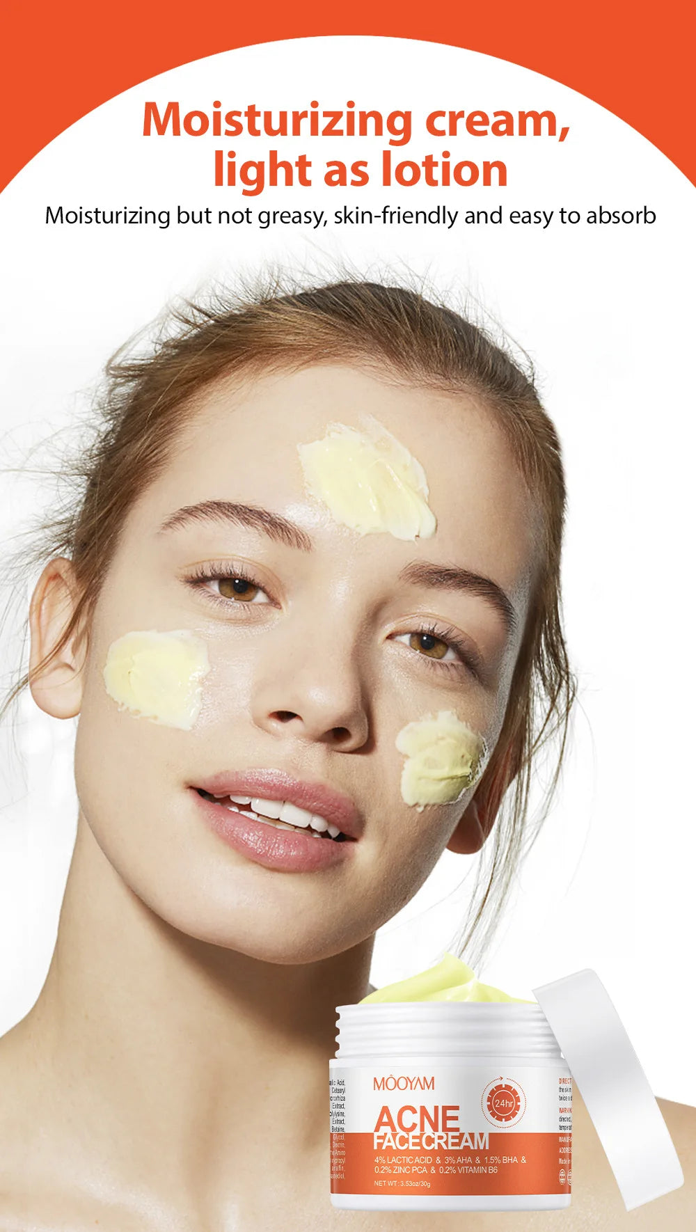 Crème Anti-Acne aux Herbes PWYUMAN - Soin Purifiant en profondeur
