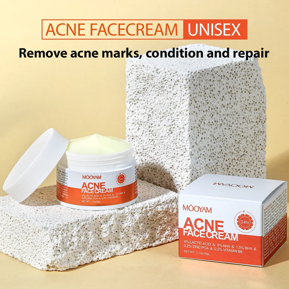 Crème Anti-Acne aux Herbes PWYUMAN - Soin Purifiant en profondeur