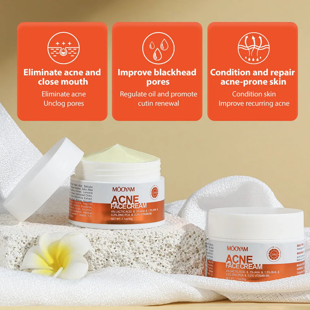 Crème Anti-Acne aux Herbes PWYUMAN - Soin Purifiant en profondeur