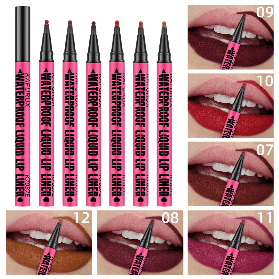 Crayon Lèvres Liquide Mat – 12 Teintes Longue Tenue & Waterproof