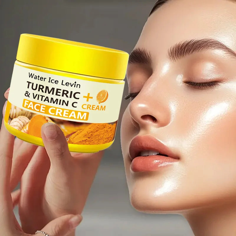 Crème anti-âge Curcuma & Vitamine C – Hydratante, Raffermissante & Éclat