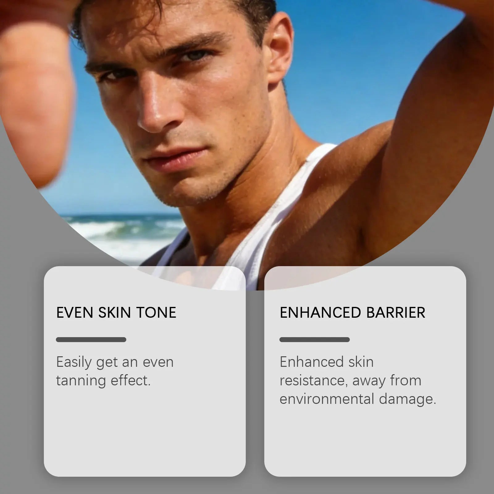 Men Tanning Spray Natural Bronzer Beautiful Black Tone Enhance Skin Melanin Moisturizing Self Tanner Essence Spray For Face Body