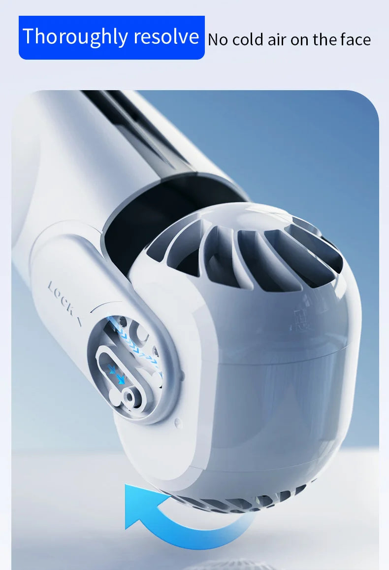 Ventilateur Tour de Cou Portable Sans Lames - Rechargeable USB