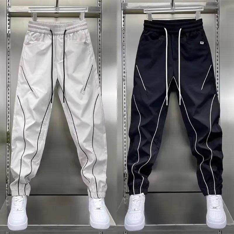 New Men's Joggers Sweatpants Summer Casual Cargo Pants Workout Running Gym Fitness Colorblock Sport trousers Men Clothing