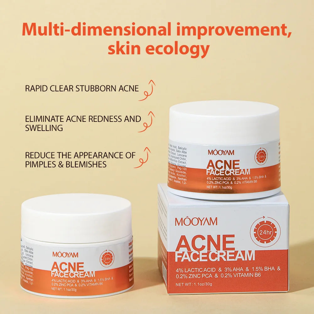 Crème Anti-Acne aux Herbes PWYUMAN - Soin Purifiant en profondeur