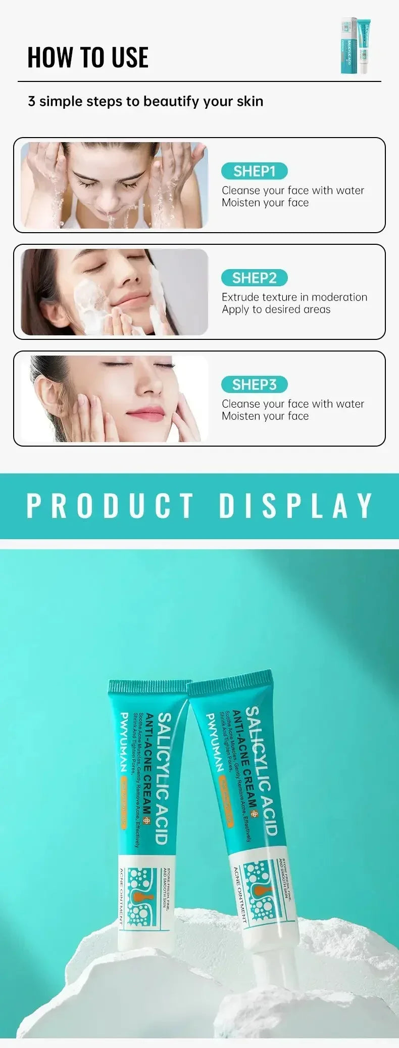 Crème Anti-bouton a l'Acide Salicylique - Soin Purifiant