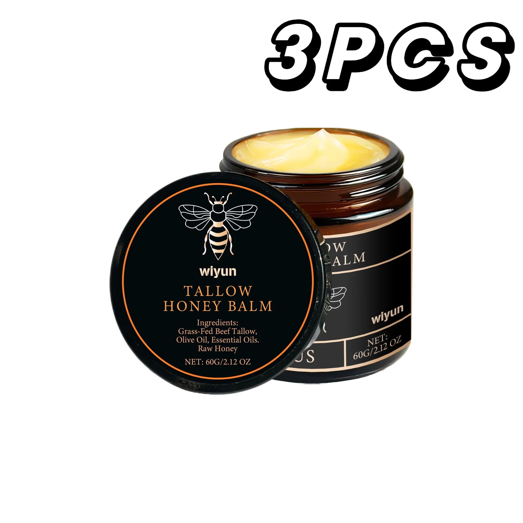 Crème au Suif de Bœuf & Miel – Hydratante, Raffermissante & Éclat | Soin Visage & Corps Naturel