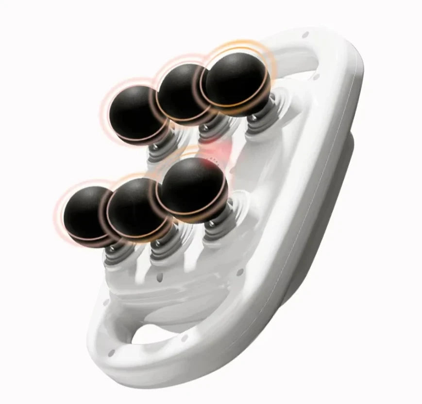 Pistolet de massage 6 têtes – Percussion profonde pour muscles, cou & colonne vertébrale
