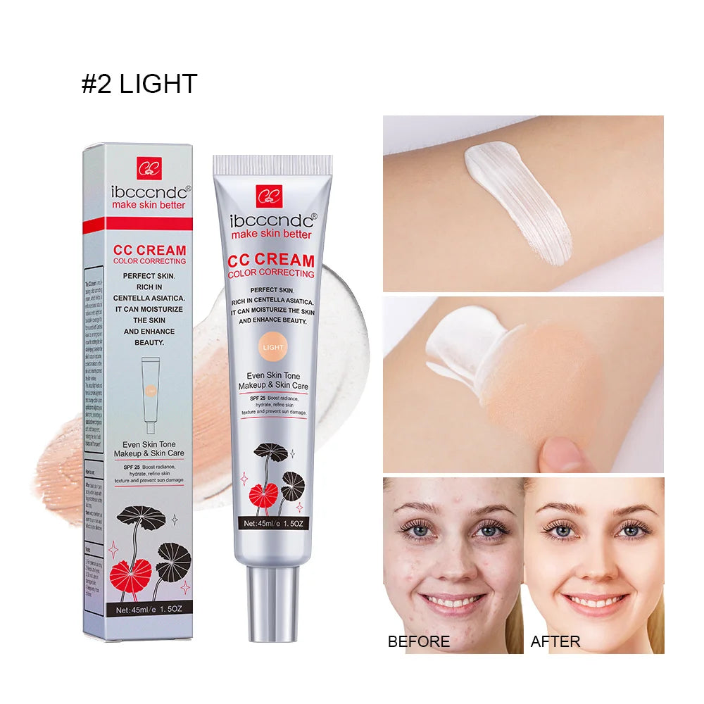 CC Cream au Centella Asiatica 45ml – Correctrice, Couvrante & Hydratante | Fond de Teint Naturel pour Tous Types de Peau