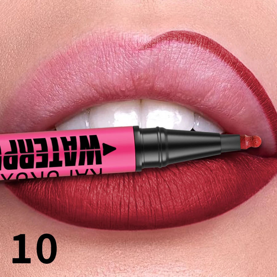 Crayon Lèvres Liquide Mat – 12 Teintes Longue Tenue & Waterproof
