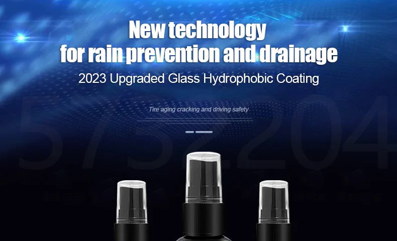 Spray hydrophobe anti-pluie pour vitres de voiture – Nano-revêtement imperméable