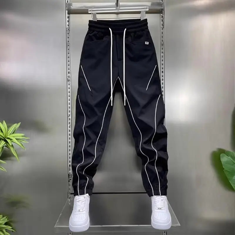 New Men's Joggers Sweatpants Summer Casual Cargo Pants Workout Running Gym Fitness Colorblock Sport trousers Men Clothing