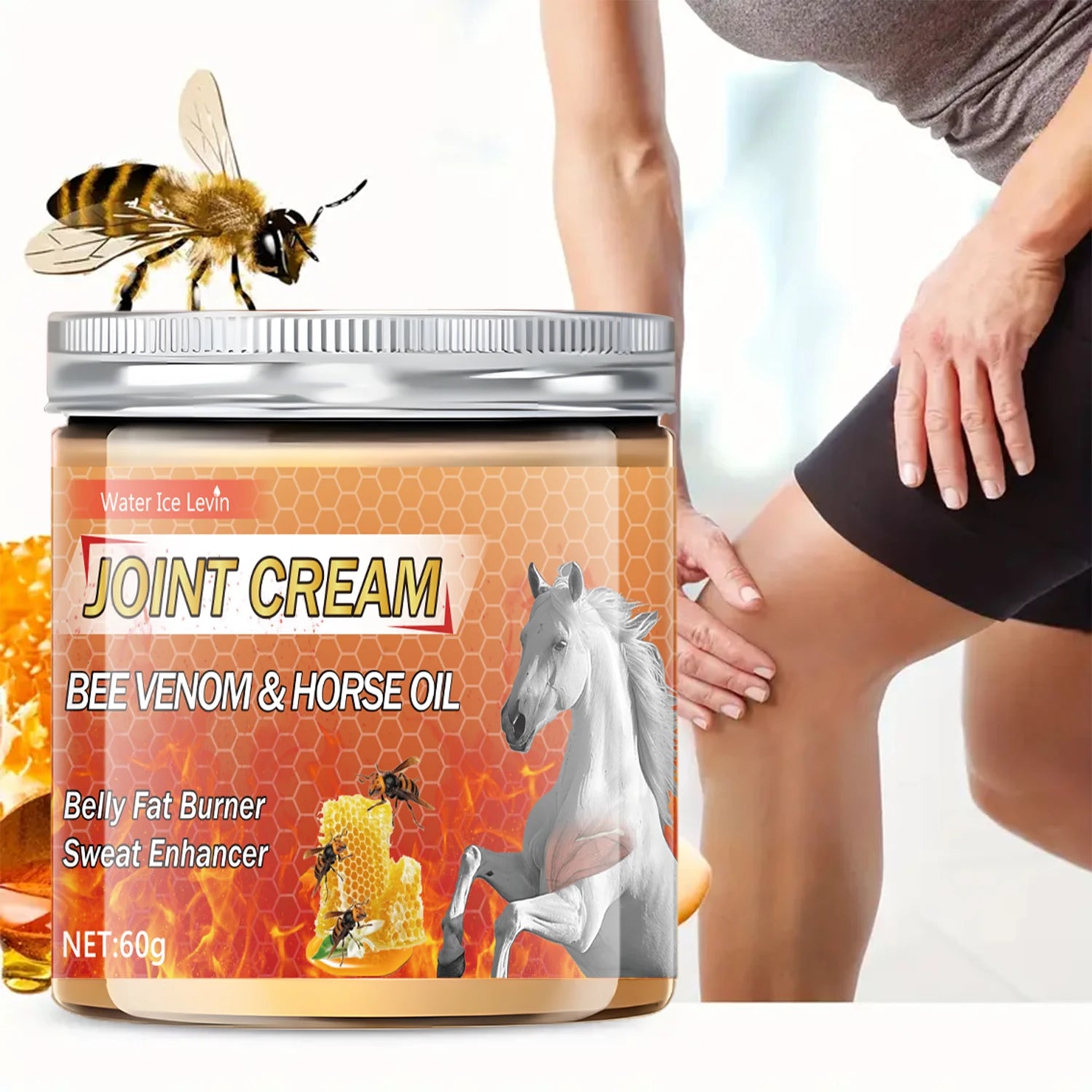 Crème de massage raffermissante muscles & corps – Collagène, Curcumine & Venin d'abeille