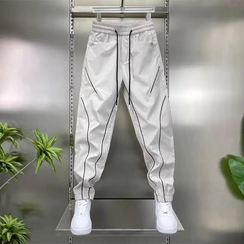 New Men's Joggers Sweatpants Summer Casual Cargo Pants Workout Running Gym Fitness Colorblock Sport trousers Men Clothing