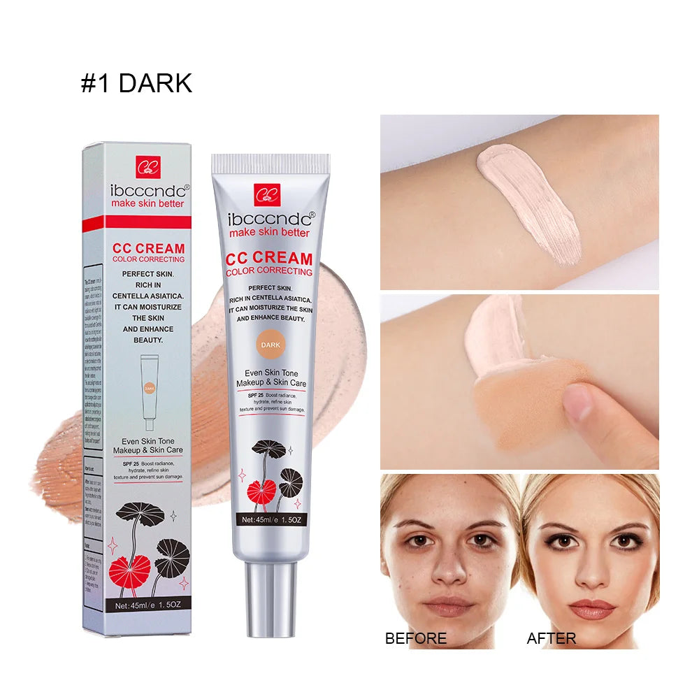 CC Cream au Centella Asiatica 45ml – Correctrice, Couvrante & Hydratante | Fond de Teint Naturel pour Tous Types de Peau