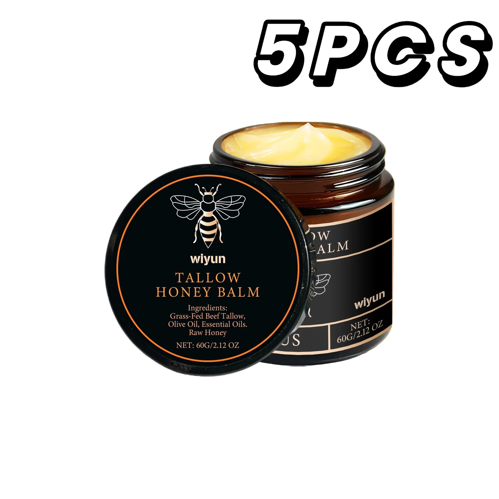 Crème au Suif de Bœuf & Miel – Hydratante, Raffermissante & Éclat | Soin Visage & Corps Naturel