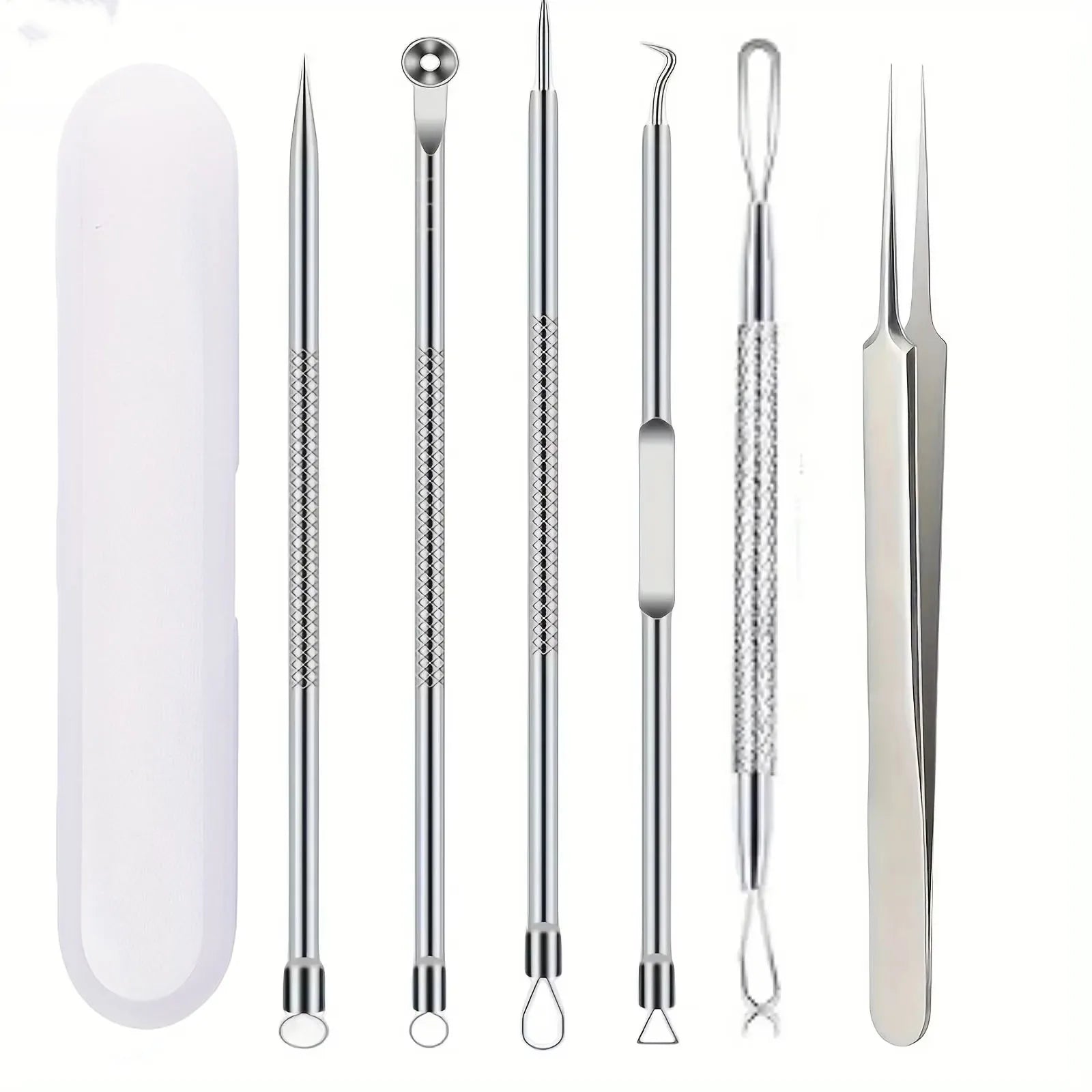 Kit d'Extraction Points Noirs & Acne - 6 Outils Professionnels en Acier Inoxydable