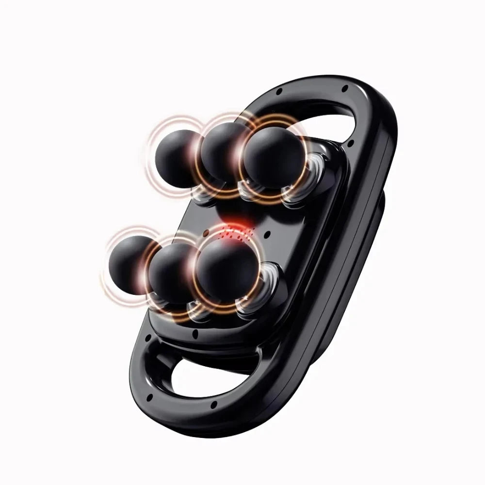 Pistolet de massage 6 têtes – Percussion profonde pour muscles, cou & colonne vertébrale