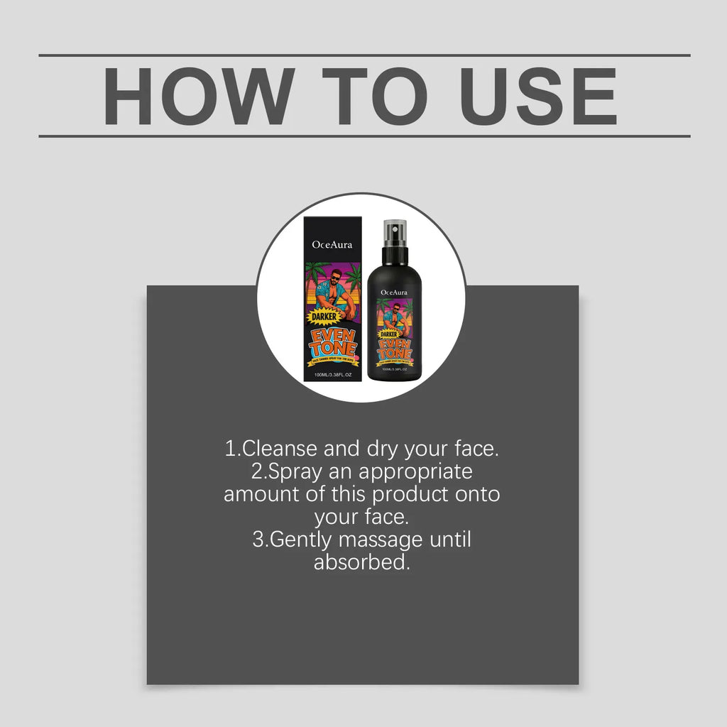 Men Tanning Spray Natural Bronzer Beautiful Black Tone Enhance Skin Melanin Moisturizing Self Tanner Essence Spray For Face Body