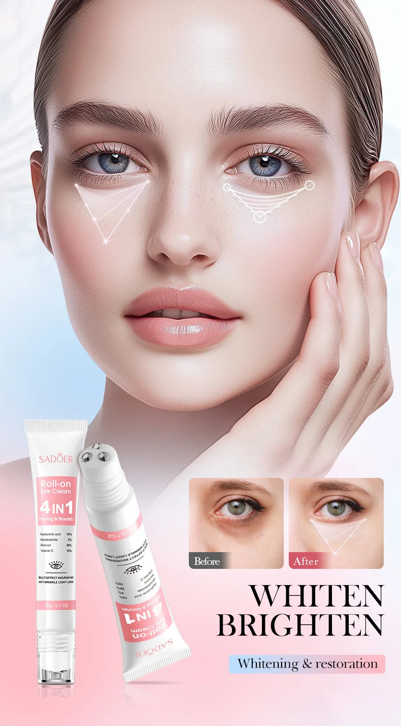 Crème contour des yeux anti-poches & anti-cernes – Rétinol, Anti-rides & Raffermissante