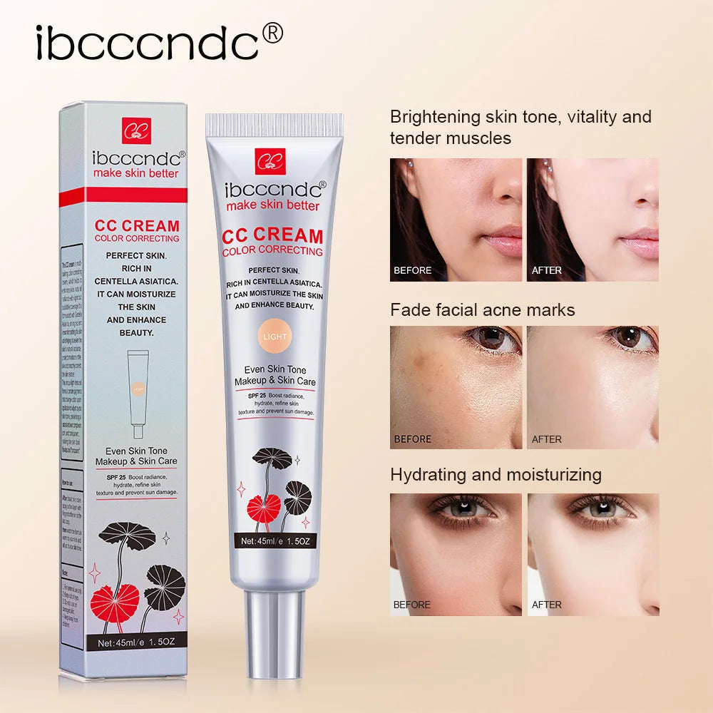 CC Cream au Centella Asiatica 45ml – Correctrice, Couvrante & Hydratante | Fond de Teint Naturel pour Tous Types de Peau