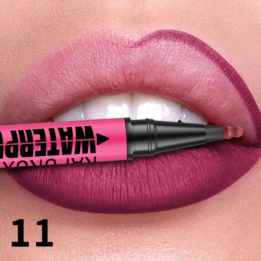 Crayon Lèvres Liquide Mat – 12 Teintes Longue Tenue & Waterproof