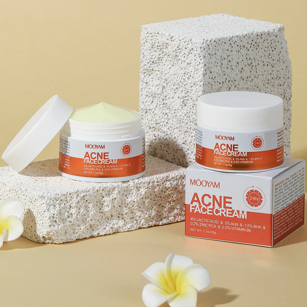 Crème Anti-Acne aux Herbes PWYUMAN - Soin Purifiant en profondeur
