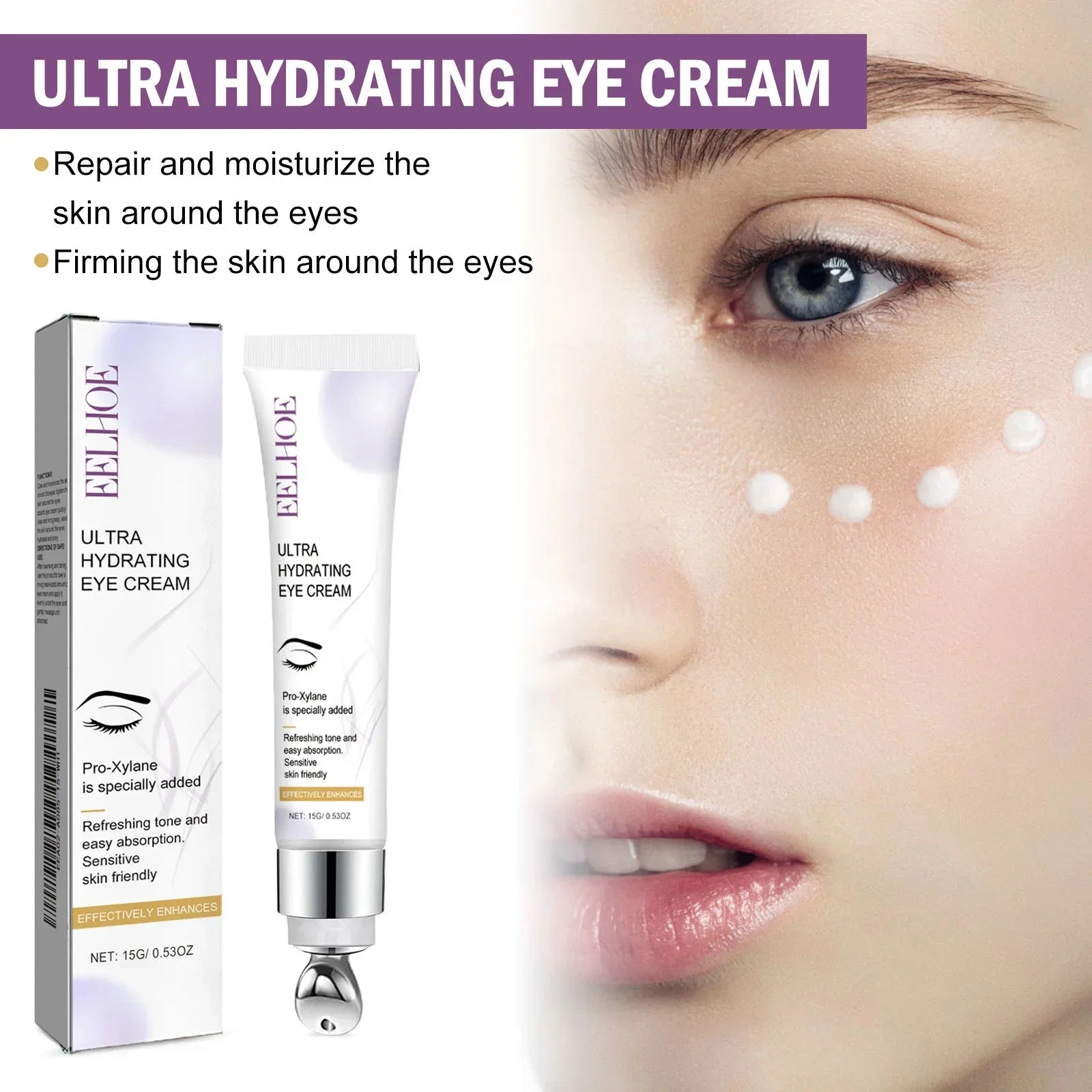 Crème yeux au Rétinol – Anti-rides, Raffermissante & Anti-cernes instantanés