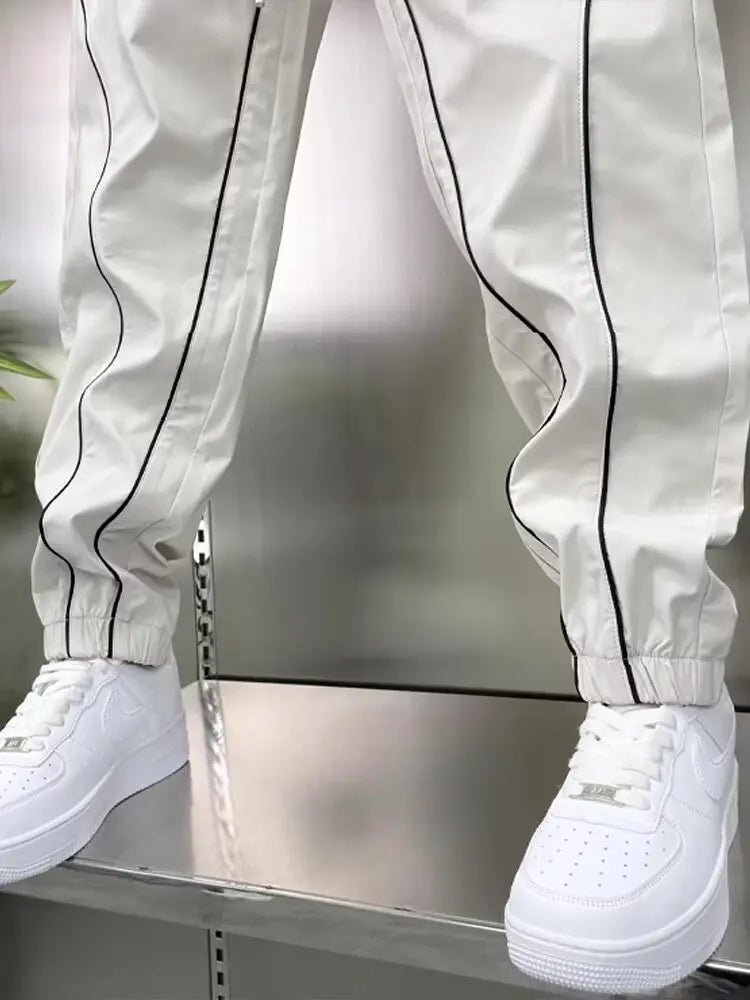 New Men's Joggers Sweatpants Summer Casual Cargo Pants Workout Running Gym Fitness Colorblock Sport trousers Men Clothing