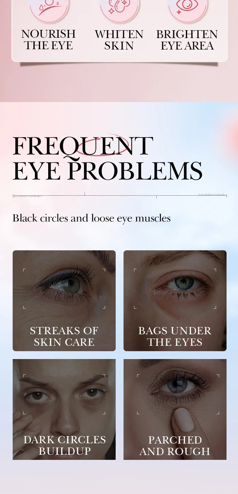Crème contour des yeux anti-poches & anti-cernes – Rétinol, Anti-rides & Raffermissante