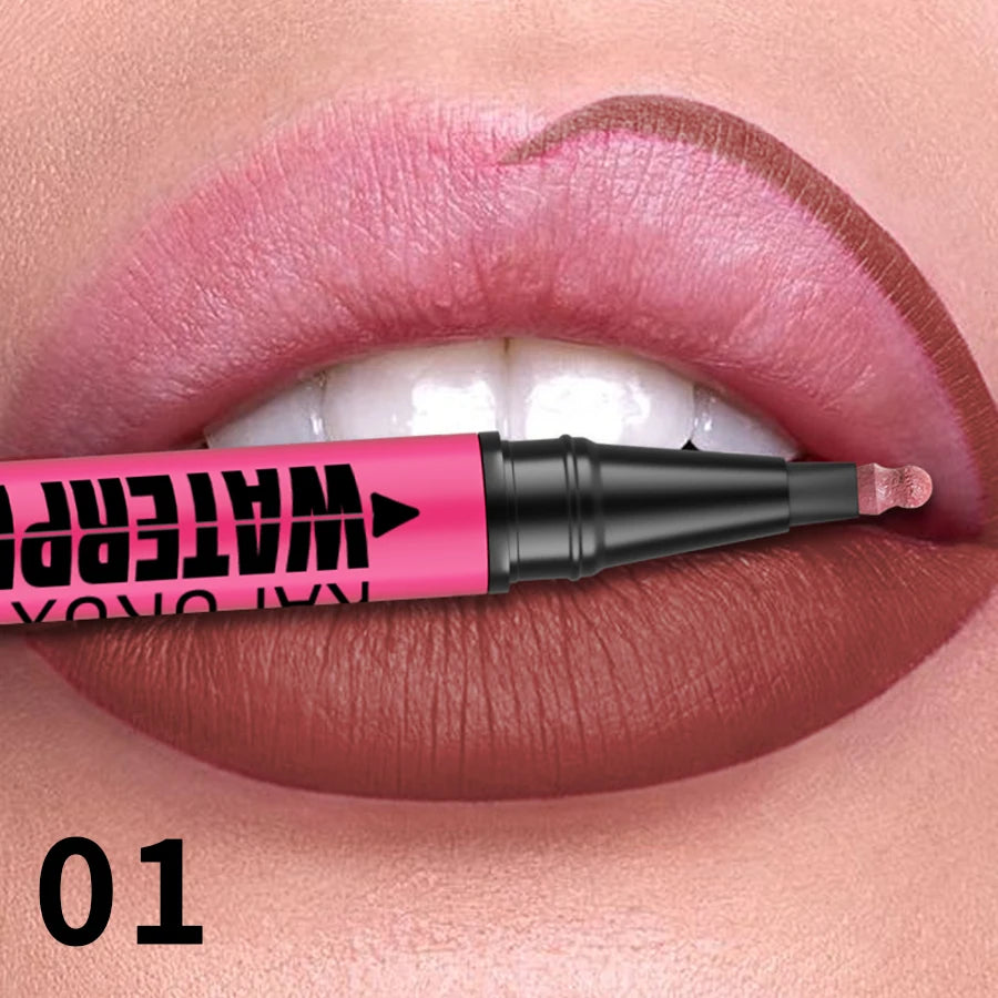 Crayon Lèvres Liquide Mat – 12 Teintes Longue Tenue & Waterproof
