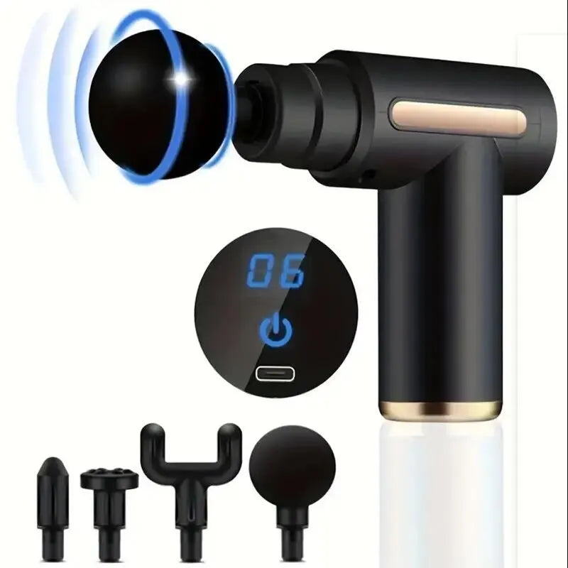 Pistolet de massage fascia 30 vitesses – Relaxation musculaire profonde, Silencieux & Rechargeable USB-C