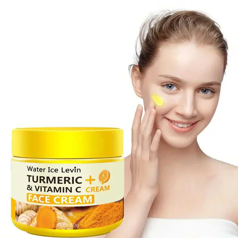 Crème anti-âge Curcuma & Vitamine C – Hydratante, Raffermissante & Éclat