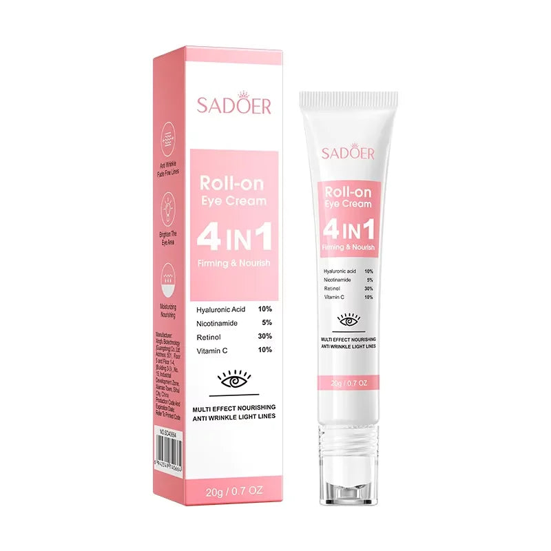 Crème contour des yeux anti-poches & anti-cernes – Rétinol, Anti-rides & Raffermissante