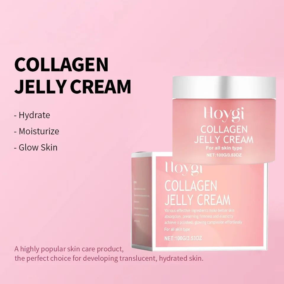 Crème Jelly Collagène & Niacinamide 100ml – Anti-Âge, Raffermissante & Hydratante | Gel Visage Unisexe