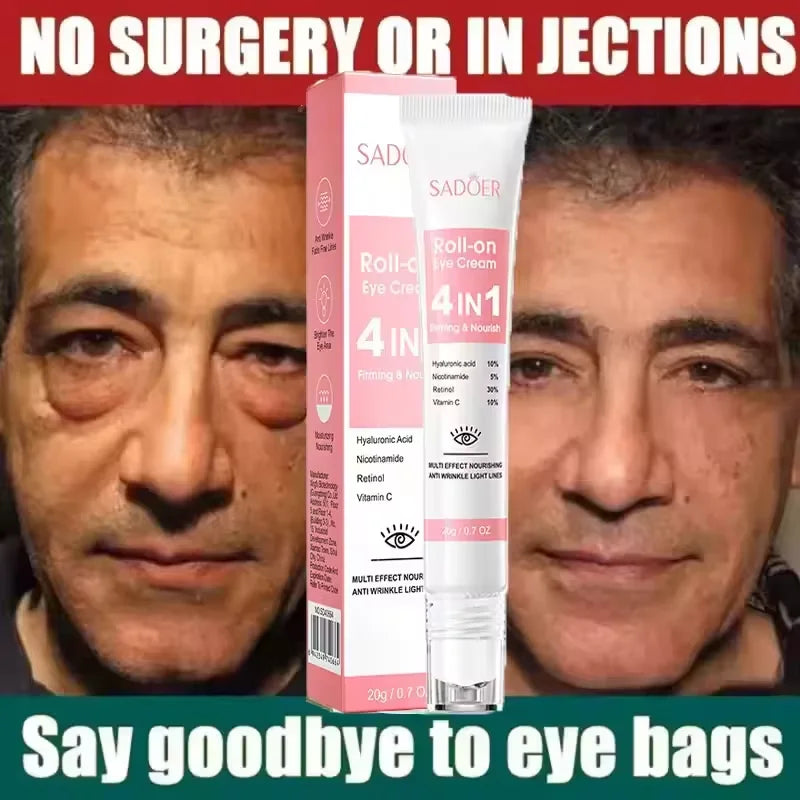 Crème contour des yeux anti-poches & anti-cernes – Rétinol, Anti-rides & Raffermissante