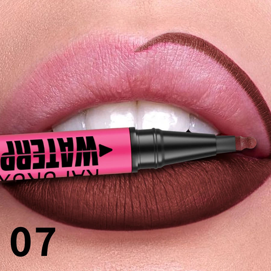 Crayon Lèvres Liquide Mat – 12 Teintes Longue Tenue & Waterproof